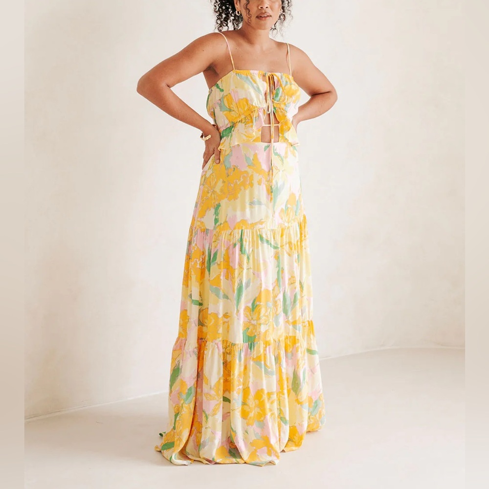 Sabo Skirt Calabria Halter Dress - Scout Floral - Picture 3 of 6